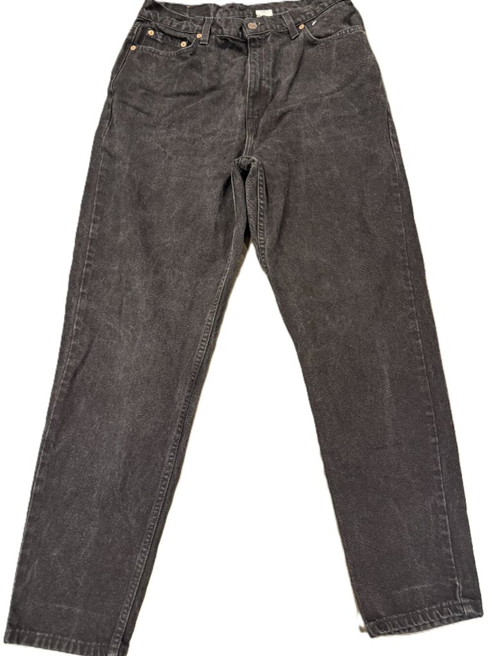 Vintage 1996 Levi's 521 Women's Tapered Fit Jeans Black Size 16 Medium Denim